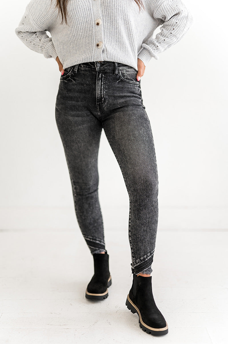 Toby High Waisted Ankle Skinny Jeans - Kancan - Size 1 Left