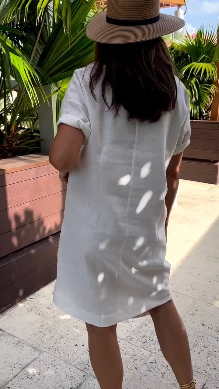 Round Neck Short Sleeve Dress