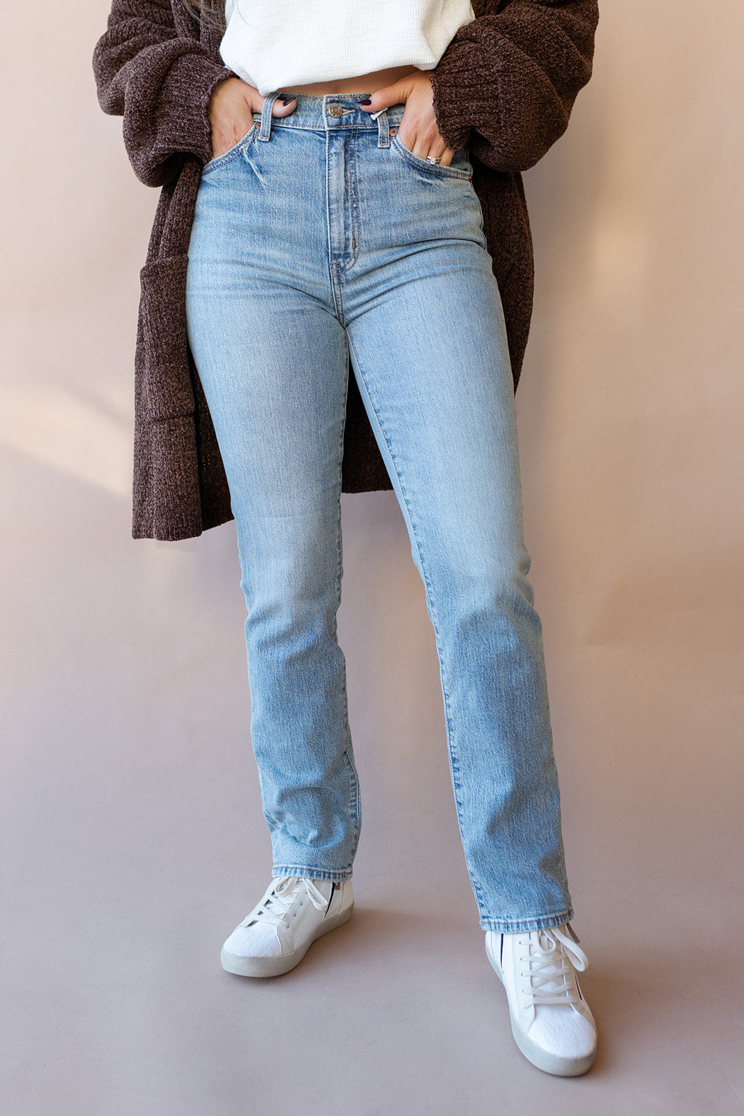 smarty pants high rise straight jeans