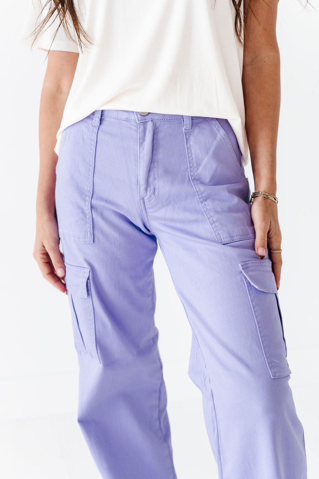 Spencer Cargo Jeans in Lilac
