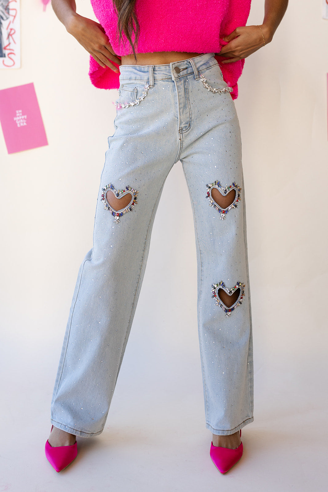 galentine embellished jeans